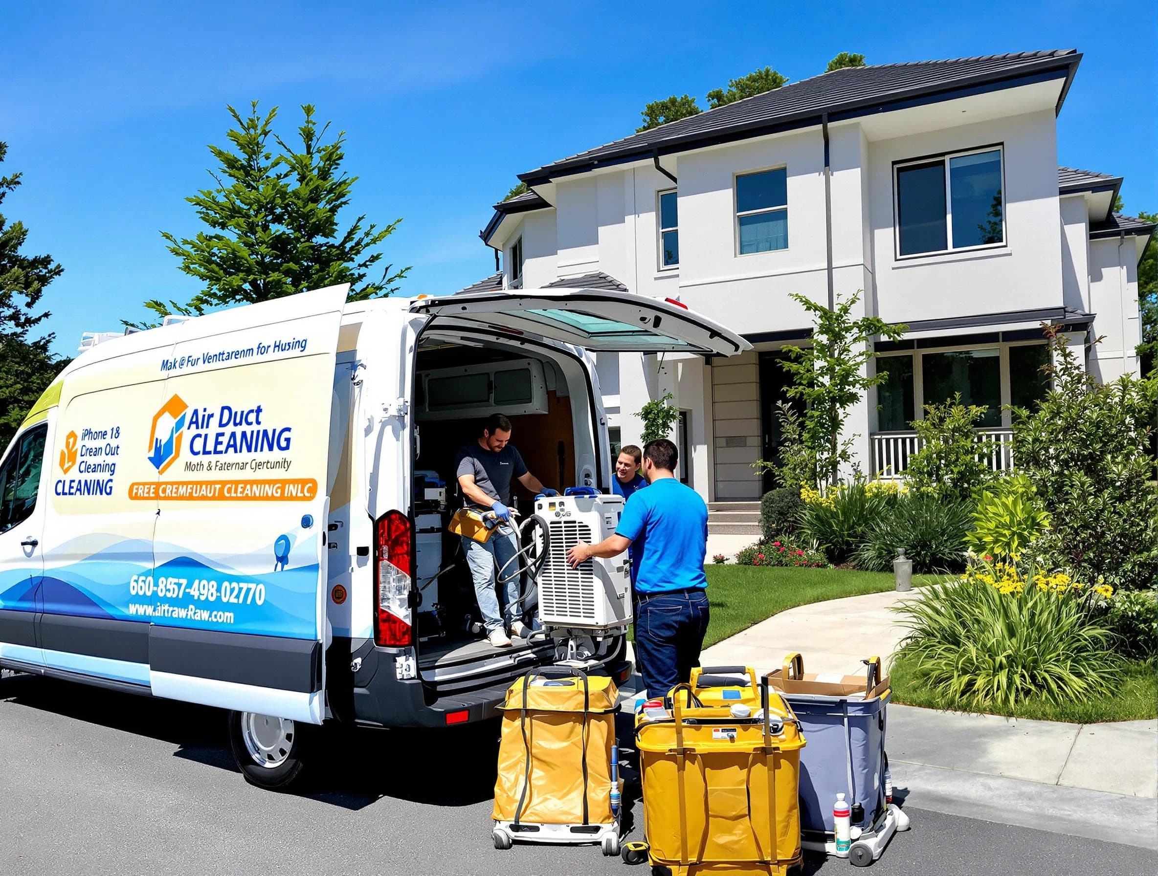Sandy Springs Air Duct Cleaning technician performing professional air duct cleaning in Sandy Springs