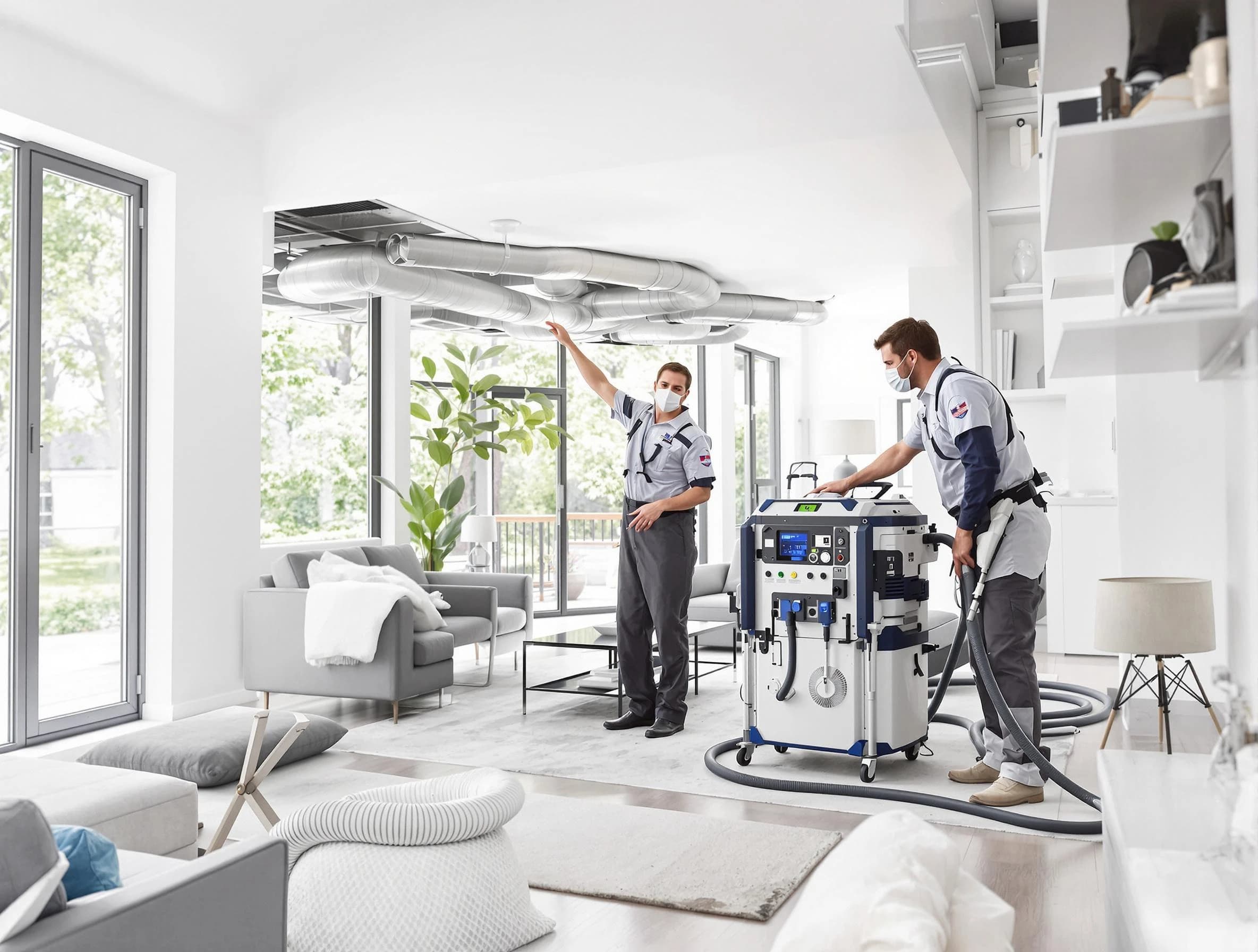 Sandy Springs Air Duct Cleaning professional conducting pure air duct cleaning with state-of-the-art equipment in Sandy Springs