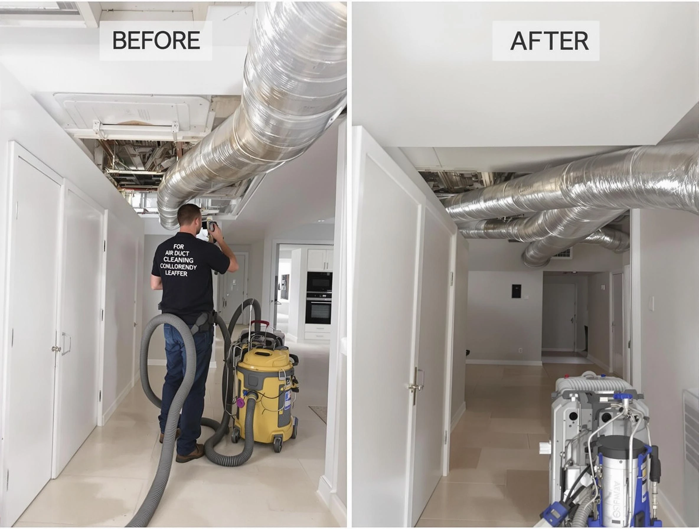 Sandy Springs Air Duct Cleaning professional performing thorough air duct cleaning in Sandy Springs