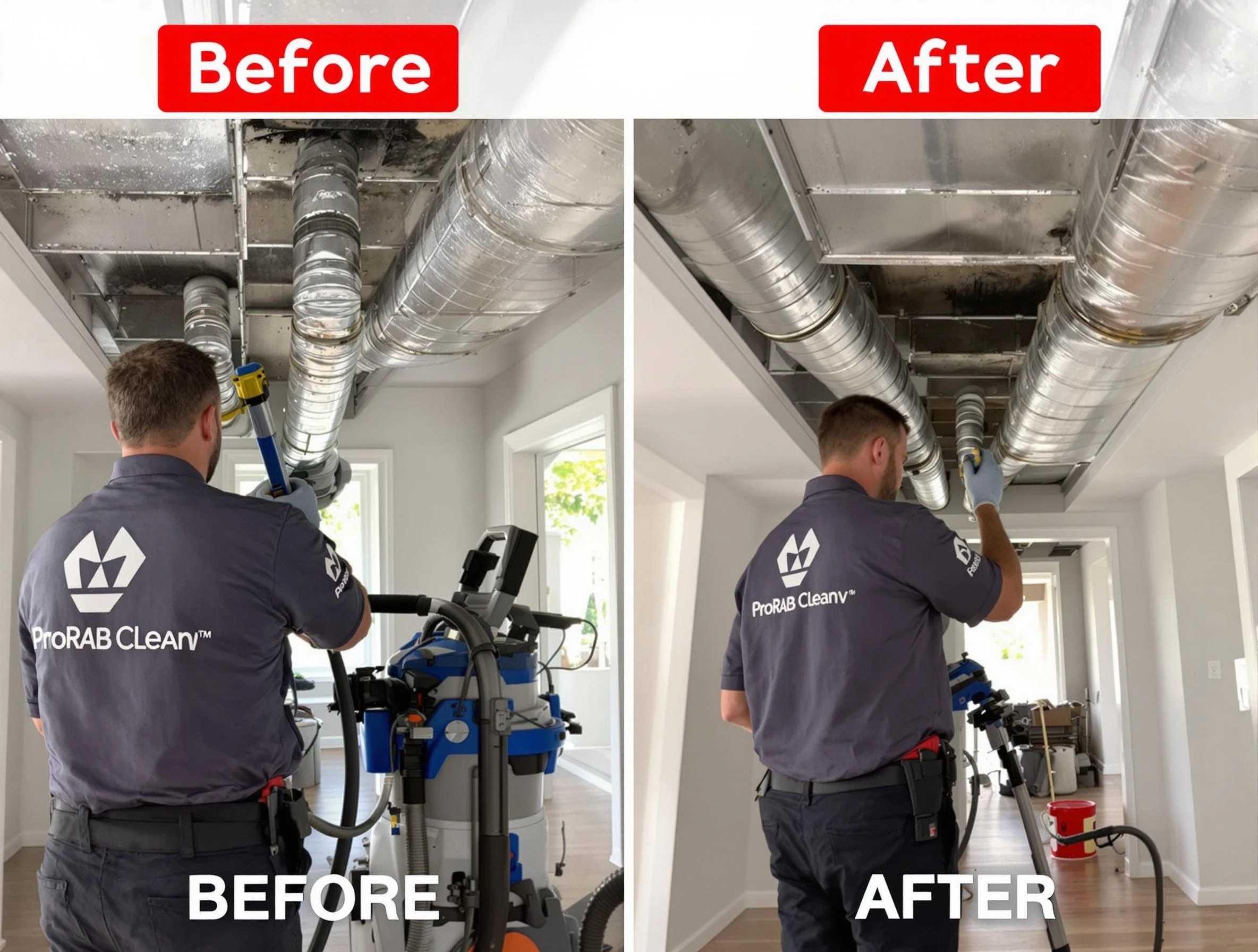 Sandy Springs Air Duct Cleaning expert performing thorough residential duct cleaning in a Sandy Springs home